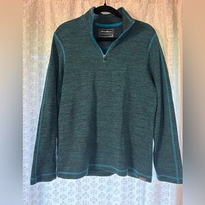 Eddie Bauer Teal Kachess 2.0 1/4 Zip Fleece Pullover Men’s Medium